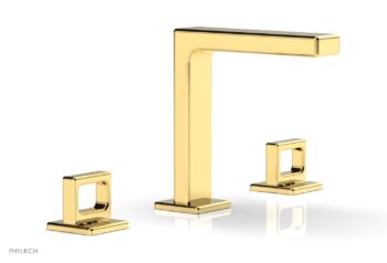 Phylrich MIX Widespread Faucet - Ring Handles 6-3/4" Height 290-03 - Polished Gold