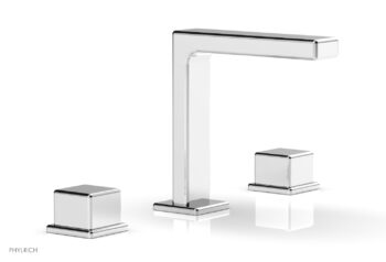 Phylrich MIX Widespread Faucet - Cube Handles 6-3/4" Height 290-04 - Polished Chrome