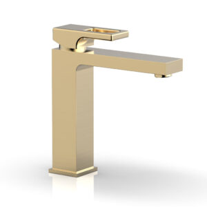 Phylrich MIX Single Hole Lavatory Faucet, Ring Handle 290-07 – Satin Brass