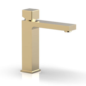 Phylrich MIX Single Hole Lavatory Faucet, Cube Handle 290-08 – Satin Brass