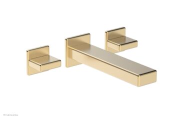 Phylrich MIX Wall Lavatory Set - Blade Handles 290-11 - Satin Brass