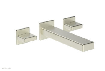 Phylrich MIX Wall Lavatory Set - Blade Handles 290-11 - Satin Nickel