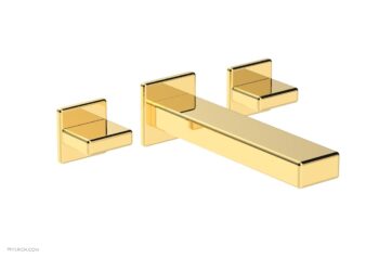 Phylrich MIX Wall Lavatory Set - Blade Handles 290-11 - Polished Gold