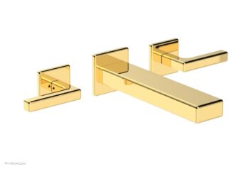 Phylrich MIX Wall Lavatory Set - Lever Handles 290-12 - Polished Gold