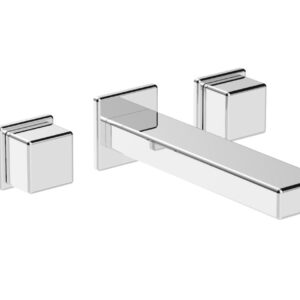 Phylrich MIX Wall Lavatory Set – Cube Handles 290-14 – Polished Chrome