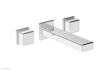 Phylrich MIX Wall Lavatory Set - Cube Handles 290-14 - Polished Chrome