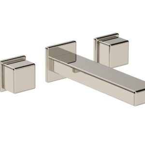 Phylrich MIX Wall Lavatory Set – Cube Handles 290-14 – Polished Nickel