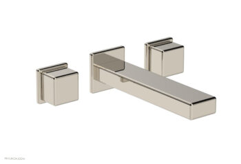 Phylrich MIX Wall Lavatory Set - Cube Handles 290-14 - Polished Nickel