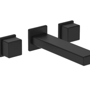 Phylrich MIX Wall Lavatory Set – Cube Handles 290-14 – Matte Black