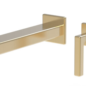 Phylrich MIX – Single Handle Wall Lavatory Set – Lever Handle 290-18 – Satin Brass