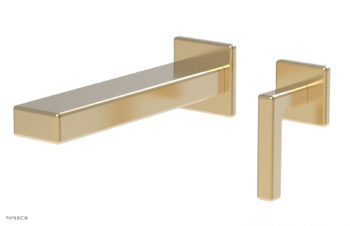 Phylrich MIX - Single Handle Wall Lavatory Set - Lever Handle 290-18 - Satin Brass