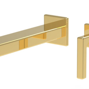 Phylrich MIX – Single Handle Wall Lavatory Set – Lever Handle 290-18 – Polished Gold