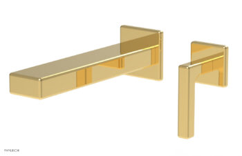 Phylrich MIX - Single Handle Wall Lavatory Set - Lever Handle 290-18 - Polished Gold