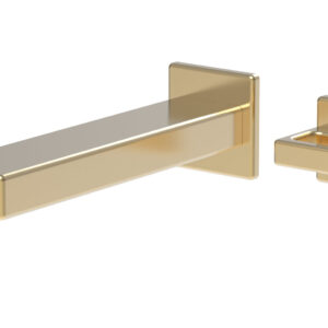 Phylrich MIX – Single Handle Wall Lavatory Set – Ring Handle 290-19 – Satin Brass