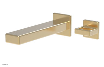 Phylrich MIX - Single Handle Wall Lavatory Set - Ring Handle 290-19 - Satin Brass
