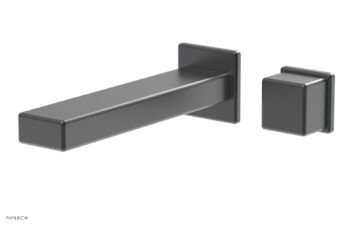 Phylrich MIX - Single Handle Wall Lavatory Set - Cube Handle 290-20 - Gun Metal