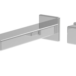 Phylrich MIX – Single Handle Wall Lavatory Set – Cube Handle 290-20 – Polished Chrome