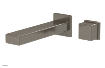 Phylrich MIX - Single Handle Wall Lavatory Set - Cube Handle 290-20 - Pewter