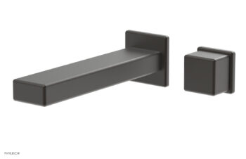 Phylrich MIX - Single Handle Wall Lavatory Set - Cube Handle 290-20 - Oil Rubbed Bronze