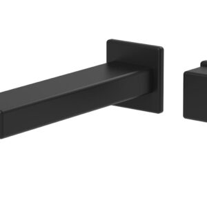 Phylrich MIX – Single Handle Wall Lavatory Set – Cube Handle 290-20 – Matte Black
