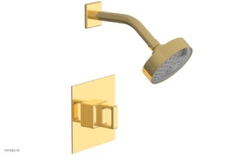 Phylrich MIX Pressure Balance Shower Set - Ring Handle 290-23 - Polished Gold