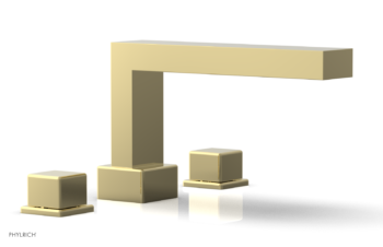 Phylrich MIX Deck Tub Set - Cube Handles 290-43 - Polished Brass