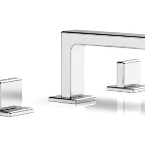 Phylrich MIX Widespread Faucet – Blade Handles 4-1/4″ Height 290L-01 – Polished Chrome