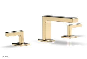 Phylrich MIX Widespread Faucet - Lever Handles 4-1/4" Height 290L-02 - Satin Brass