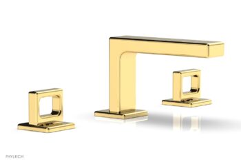 Phylrich MIX Widespread Faucet - Ring Handles 4-1/4" Height 290L-03 - Polished Gold