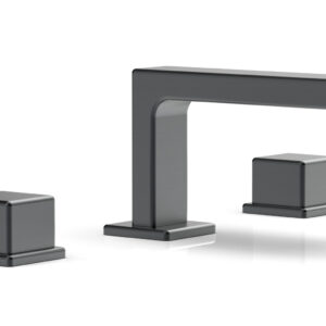Phylrich MIX Widespread Faucet – Cube Handles 4-1/4″ Height 290L-04 – Gun Metal