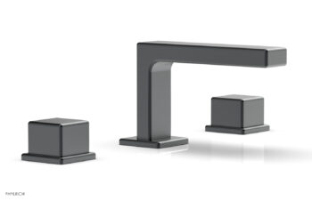 Phylrich MIX Widespread Faucet - Cube Handles 4-1/4" Height 290L-04 - Gun Metal