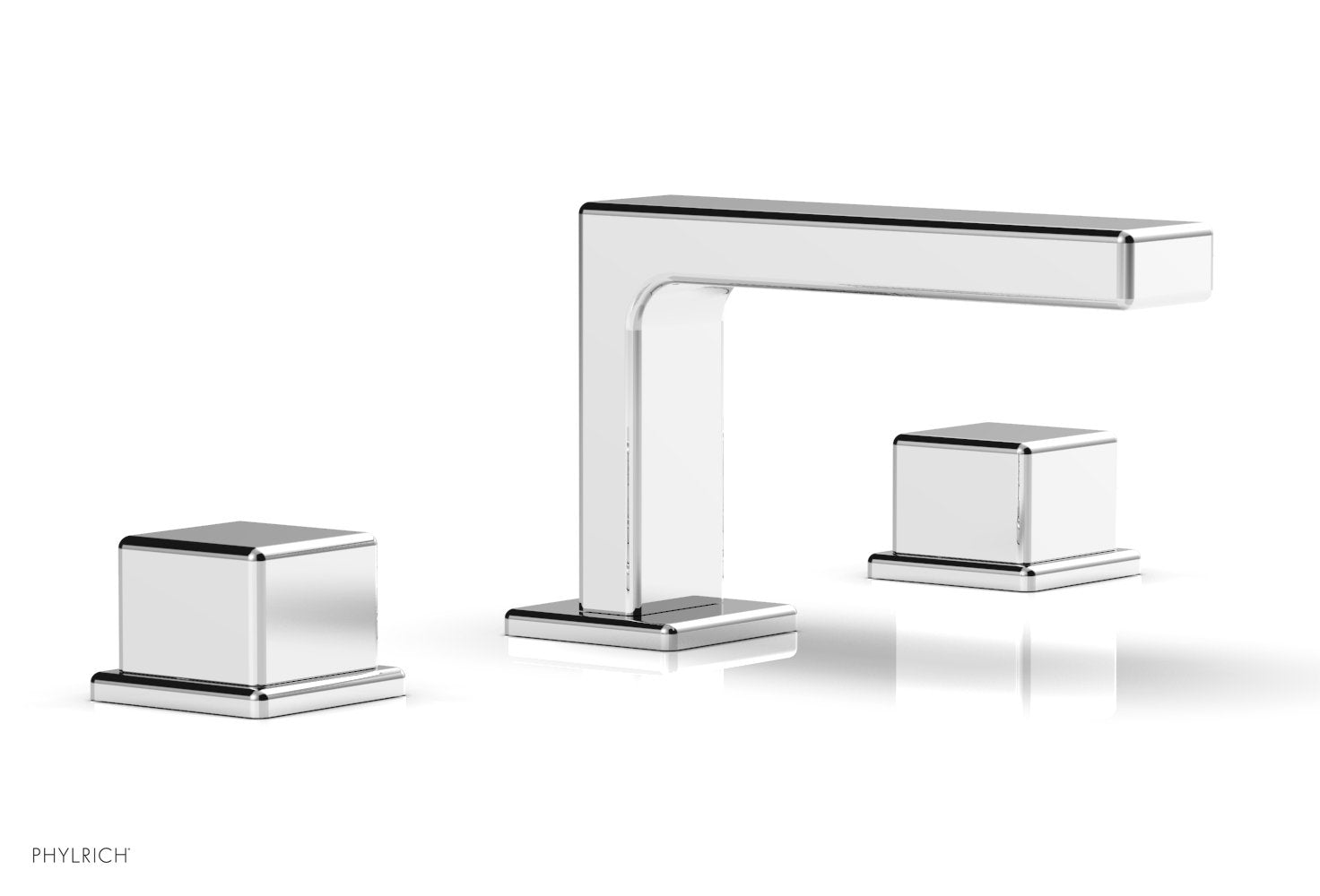 Phylrich MIX Widespread Faucet - Cube Handles 4-1/4" Height 290L-04 - Polished Chrome