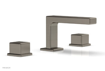 Phylrich MIX Widespread Faucet - Cube Handles 4-1/4" Height 290L-04 - Pewter