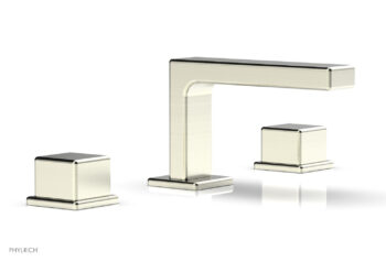 Phylrich MIX Widespread Faucet - Cube Handles 4-1/4" Height 290L-04 - Satin Nickel