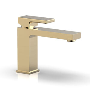 Phylrich MIX Single Hole Lavatory Faucet, Low – Blade Handle 290L-06 – Satin Brass