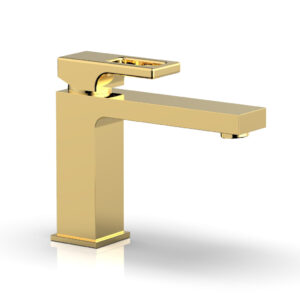Phylrich MIX Single Hole Lavatory Faucet, Low – Ring Handle 290L-07 – Polished Gold