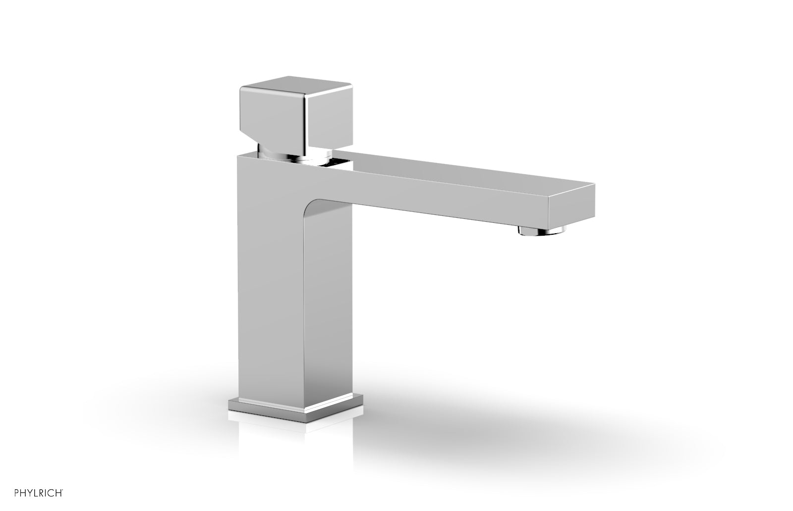 Phylrich MIX Single Hole Lavatory Faucet, Low - Cube Handle 290L-08 - Polished Chrome