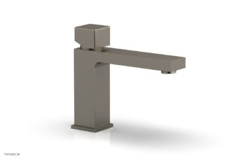 Phylrich MIX Single Hole Lavatory Faucet, Low - Cube Handle 290L-08 - Pewter