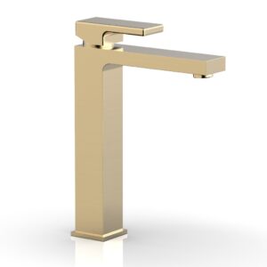 Phylrich MIX Single Hole Lavatory Faucet, Tall – Blade Handle 290T-06 – Satin Brass