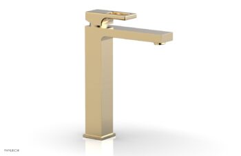 Phylrich MIX Single Hole Lavatory Faucet, Tall - Ring Handle 290T-07 - Satin Brass