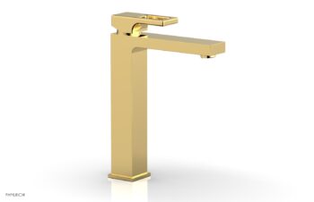 Phylrich MIX Single Hole Lavatory Faucet, Tall - Ring Handle 290T-07 - Polished Gold