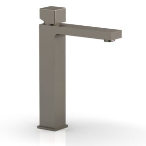 Phylrich MIX Single Hole Lavatory Faucet, Tall – Cube Handle 290T-08 – Pewter