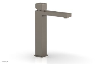 Phylrich MIX Single Hole Lavatory Faucet, Tall - Cube Handle 290T-08 - Pewter