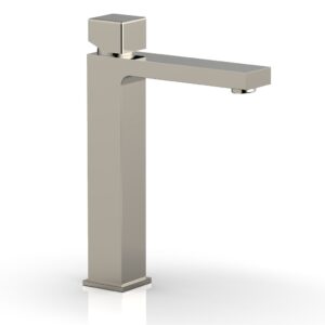 Phylrich MIX Single Hole Lavatory Faucet, Tall – Cube Handle 290T-08 – Polished Nickel