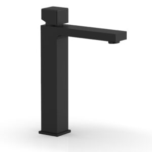 Phylrich MIX Single Hole Lavatory Faucet, Tall – Cube Handle 290T-08 – Matte Black