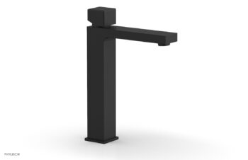 Phylrich MIX Single Hole Lavatory Faucet, Tall - Cube Handle 290T-08 - Matte Black