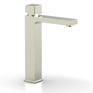Phylrich MIX Single Hole Lavatory Faucet, Tall – Cube Handle 290T-08 – Satin Nickel