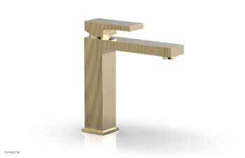 Phylrich STRIA Single Hole Lavatory Faucet, Blade Handle 291-06 - Satin Brass