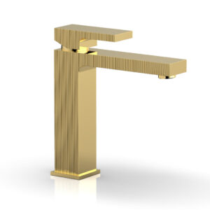 Phylrich STRIA Single Hole Lavatory Faucet, Blade Handle 291-06 – Polished Gold