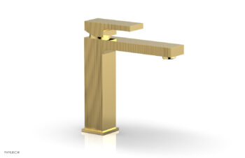 Phylrich STRIA Single Hole Lavatory Faucet, Blade Handle 291-06 - Polished Gold